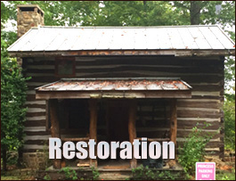 Historic Log Cabin Restoration  Montgomery County, North Carolina